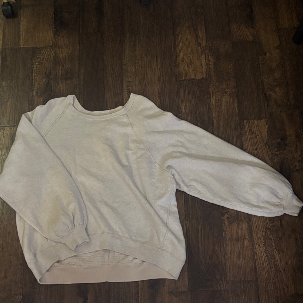 Women's Light Cream Pullover Sweatshirt
